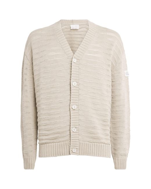 MM6 by Maison Margiela Natural Cotton Loose Rib Cardigan for men