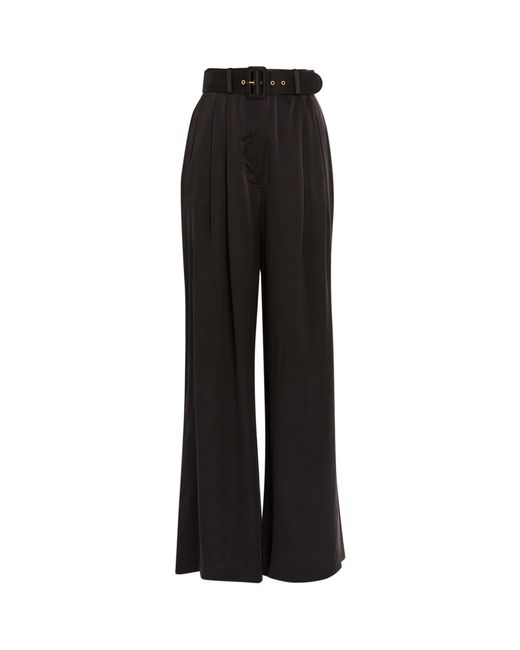 Zimmermann Black Silk Wide-leg Trousers