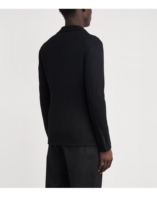 Giorgio Armani Black Cashmere Single-Breasted Blazer for men