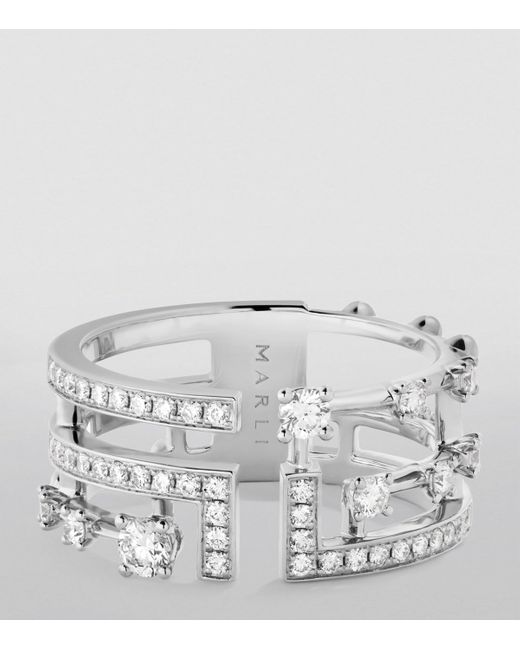 Marli New York White And Diamond Avenues Ring