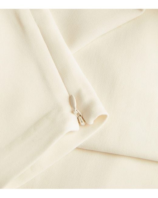 Roland Mouret White Tie-detail Midi Dress