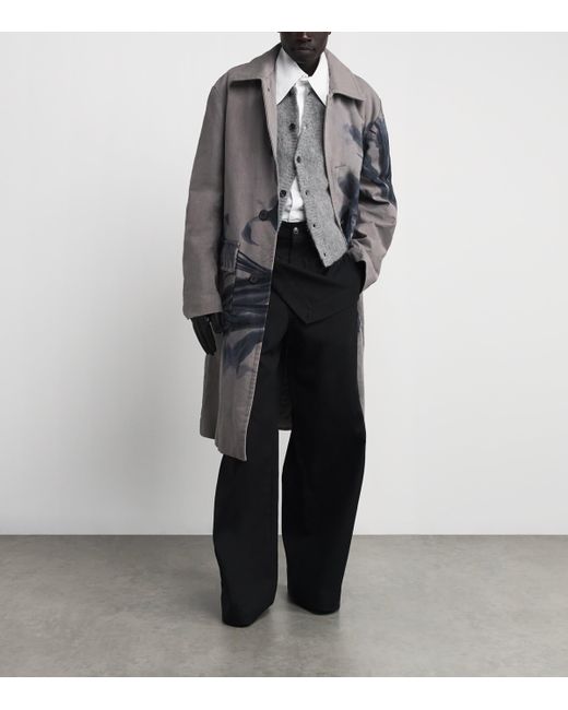 Dries Van Noten Gray Alpaca-Wool-Blend Cardigan for men