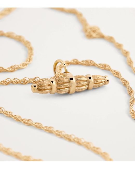 Bleue Burnham Metallic Recycled Willow Bar Pendant Necklace for men