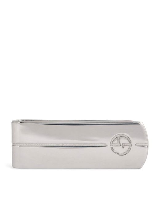 Giorgio Armani Gray Sterling Tie Clip for men