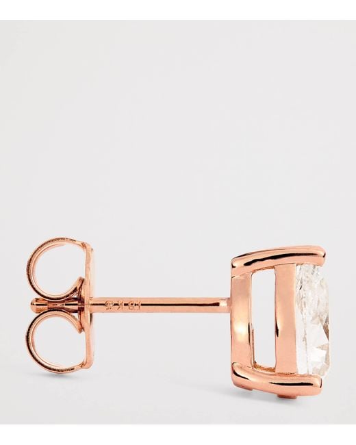 Harrods Natural And Diamond Pear Stud Earrings