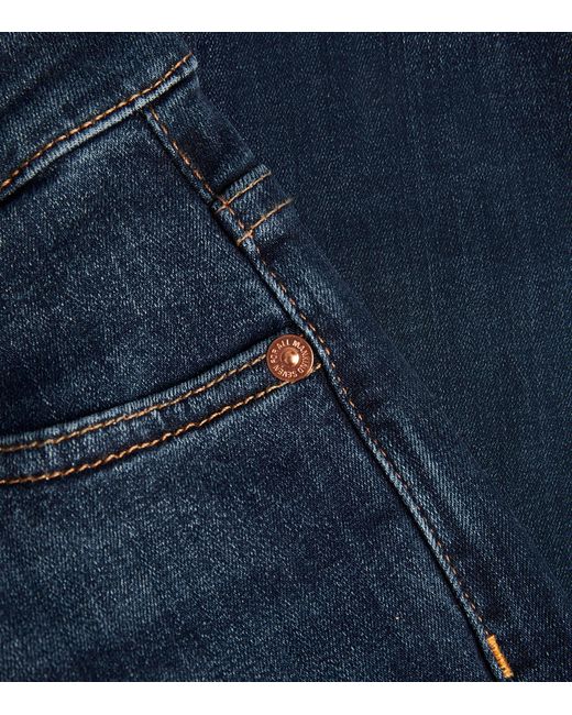 7 For All Mankind Blue Slim Illusion Luxe Skinny Jeans