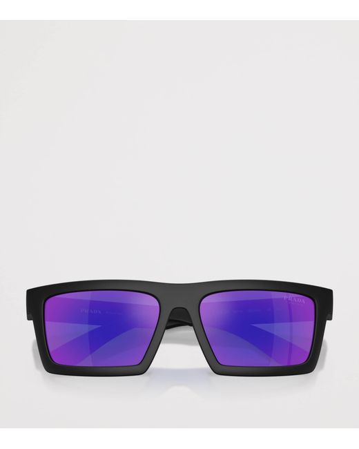 Prada Linea Rossa Purple Pra07S Rectangular Sunglasses for men