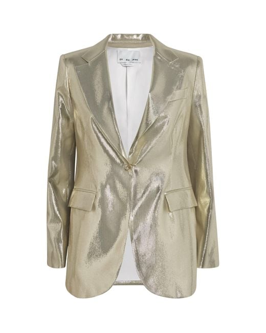 Sa Su Phi Metallic Silk-Blend Andrea Jacket