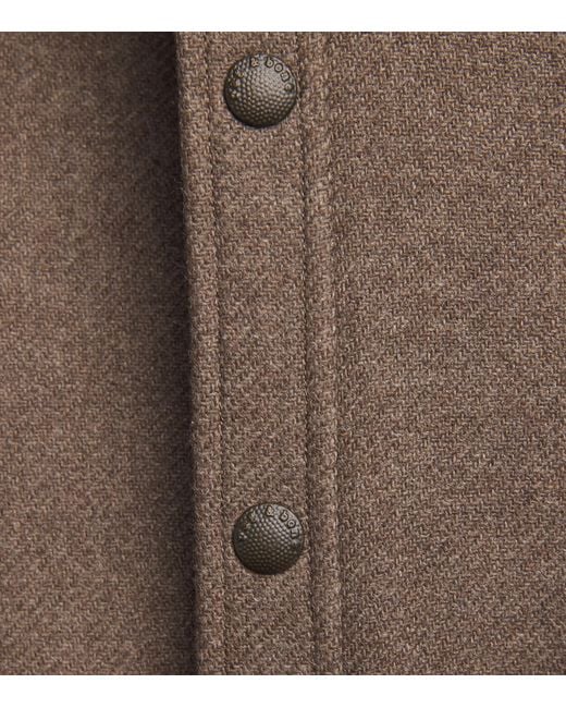 Rag & Bone Brown Wool Chelsea Overshirt for men