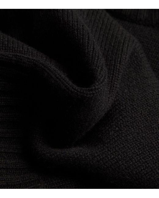 Max Mara Black Cashmere Cropped Sweater
