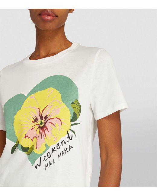 Weekend by Maxmara White Floral Yen T-shirt