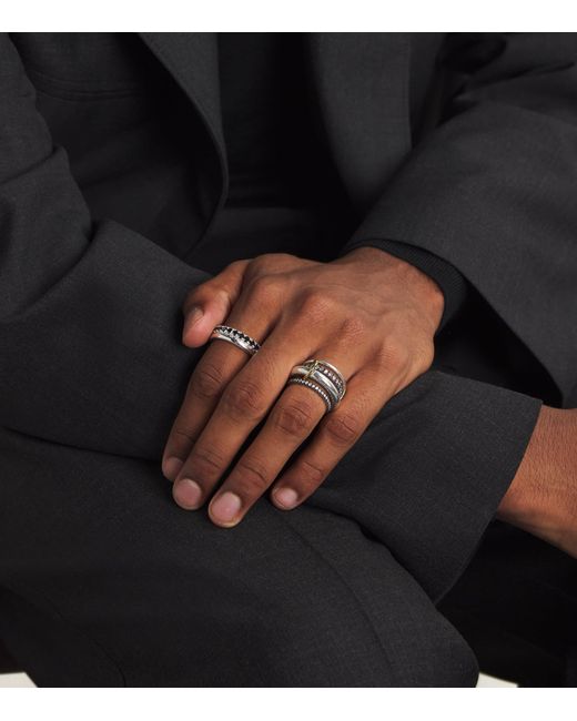 Spinelli Kilcollin Metallic Sterling, And Diamond Enzo Noir Ring