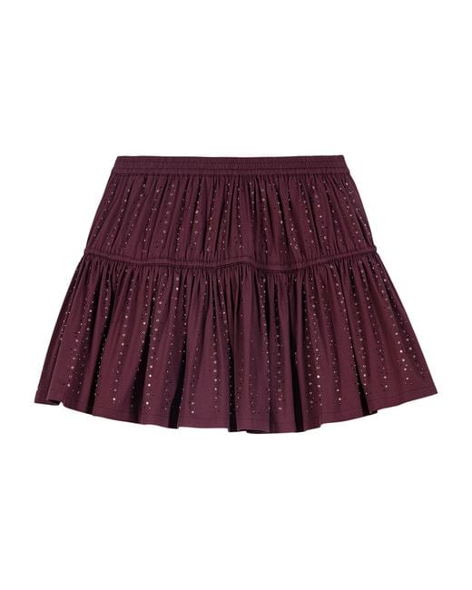 Maje Red Embellished Mini Skirt