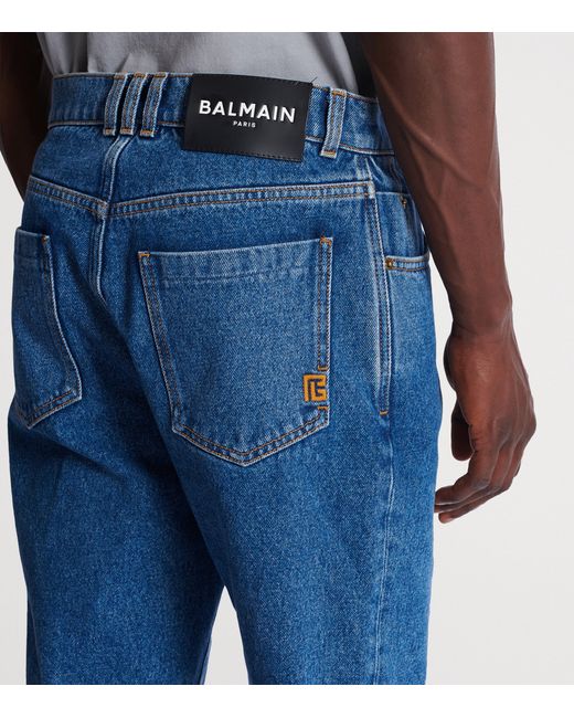Balmain Blue Straight Jeans for men