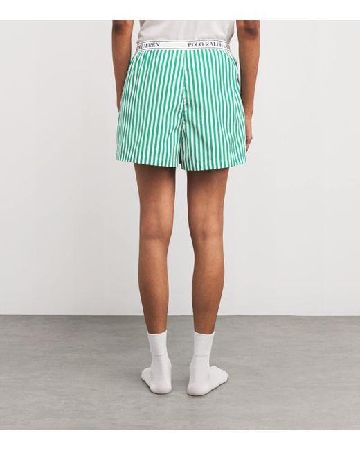 Polo Ralph Lauren Green Stripe Boxer Pyjama Shorts