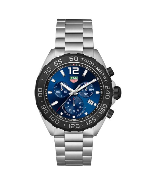 Tag Heuer Metallic Stainless Steel Formula 1 Chronograph Watch for men