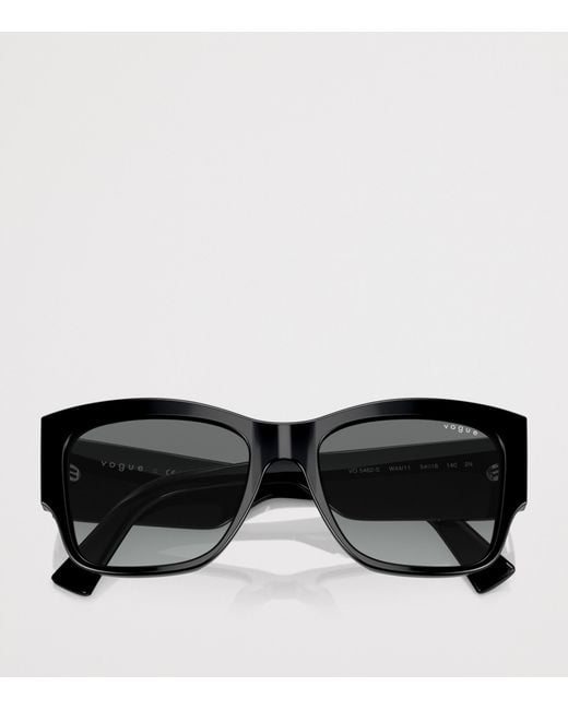 Vogue Black Pointed Square Sunglasses