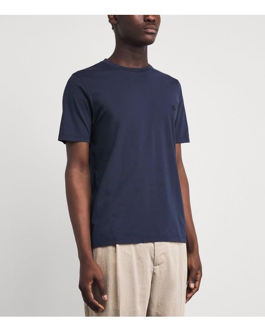 Harrods Blue Cotton T-Shirt for men