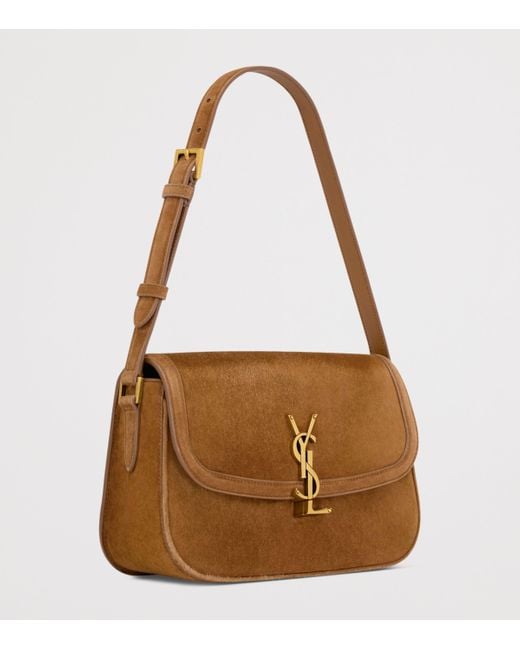 Saint Laurent Brown Medium Suede Soferino Shoulder Bag