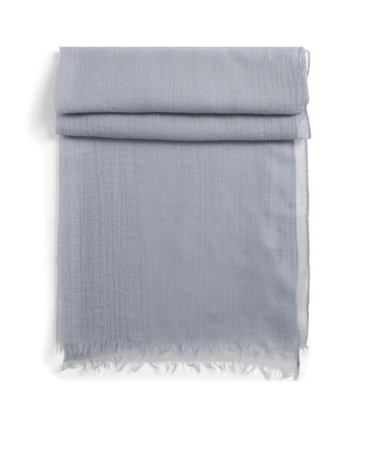Colombo Gray Silk-Cashmere Scarf