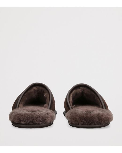 Ugg Brown Suede Scuff Slippers for men