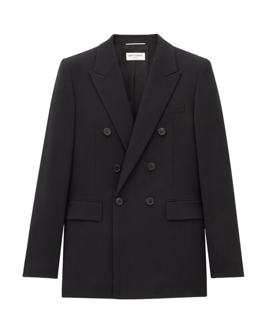Saint Laurent Black Virgin Wool Blazer for men