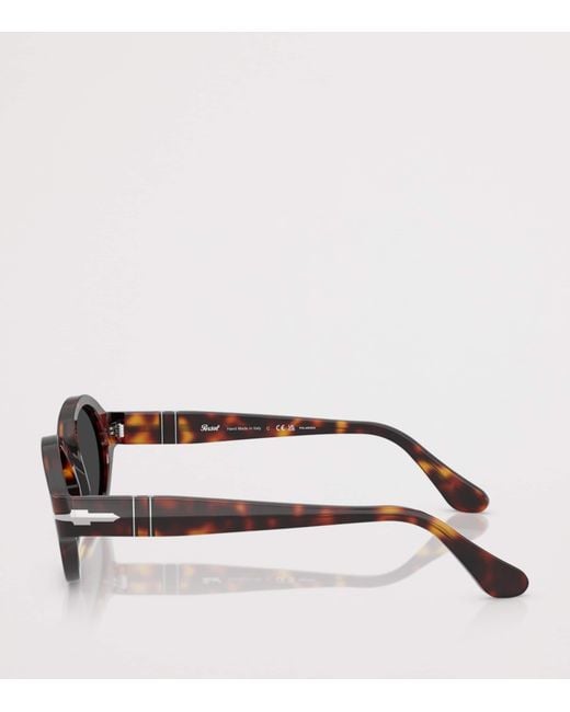 Persol Black Acetate Loris Round Sunglasses