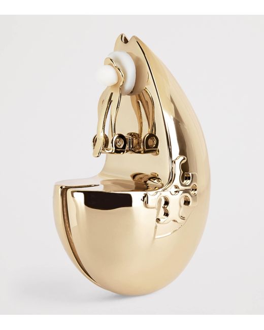 Tory Burch Metallic Wave Earrings
