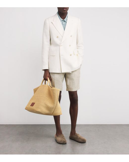 Johnstons Blue Superfine Cashmere Polo Shirt for men