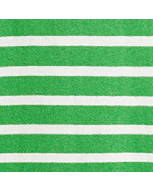 Chinti & Parker Green Bci Cotton-linen Striped Breton Dress