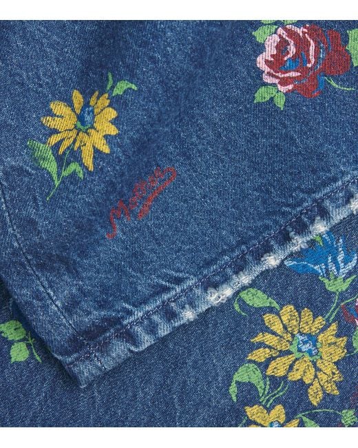 Mother Blue The Rerun Zip Sneak High-Waist Jeans