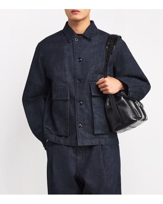 Lemaire Black Medium Leather Gear Shoulder Bag