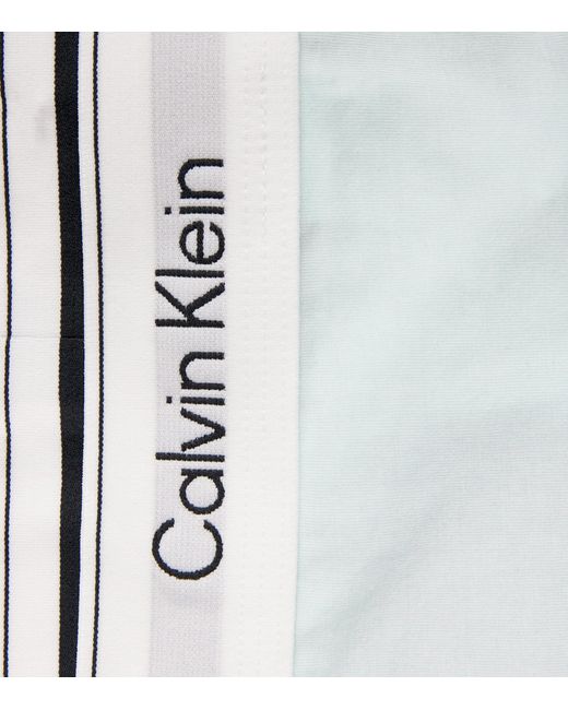 Calvin Klein White Cotton-Blend Icon Thong