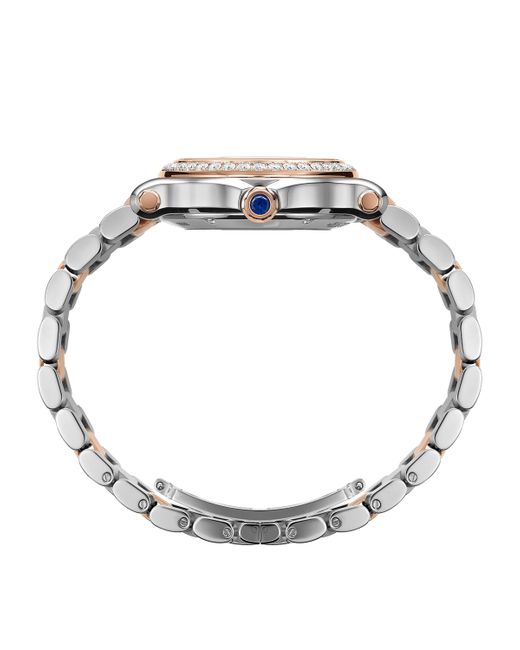 Chopard Metallic Stainless Steel And Diamond Happy Sport Automatic Watch