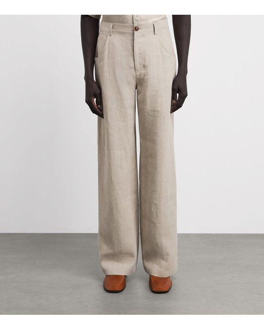 Séfr Natural Linen Arno Tailored Trousers for men