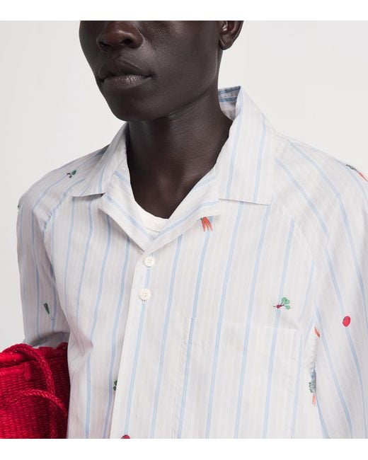 Jacquemus White Cotton Short-Sleeve Romarin Shirt for men