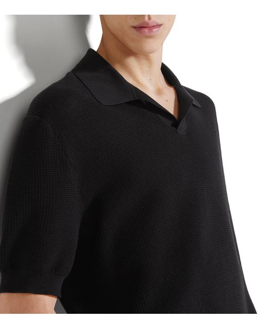 Zegna Black Premium Cotton Polo Shirt for men