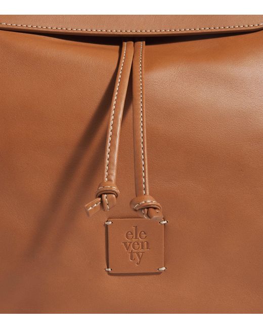 Eleventy Brown Calfskin Backpack for men