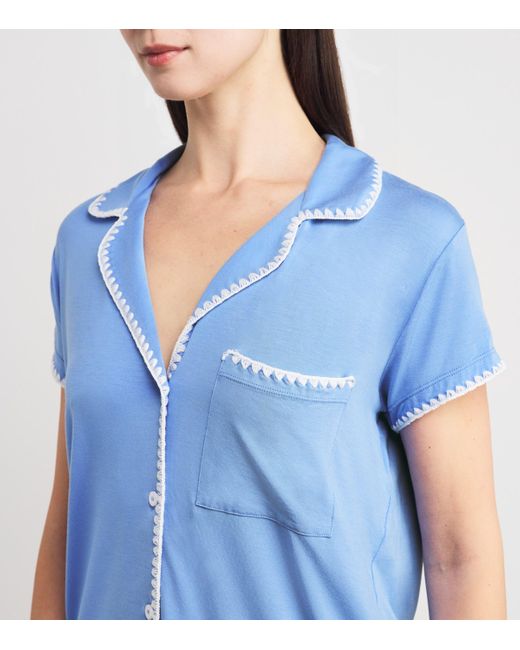 Eberjey Blue Frida Short Pyjama Set