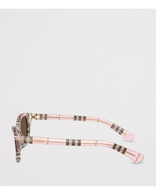 Burberry Brown Acetate Be4488 Rectangle Sunglasses