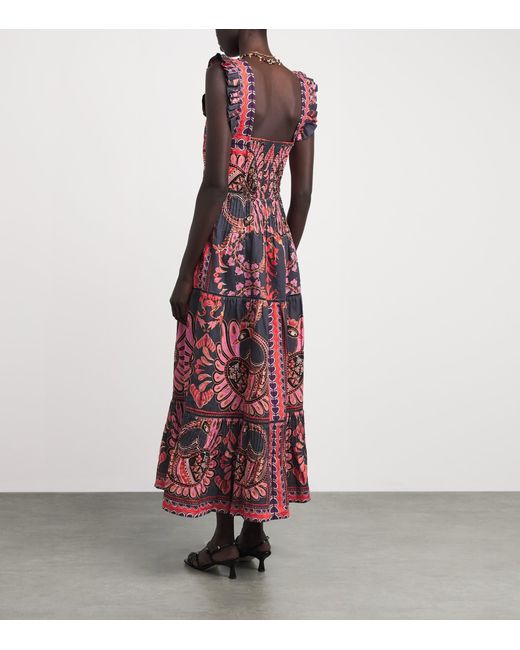 Lug Von Siga Red Linen Sybill Midi Dress