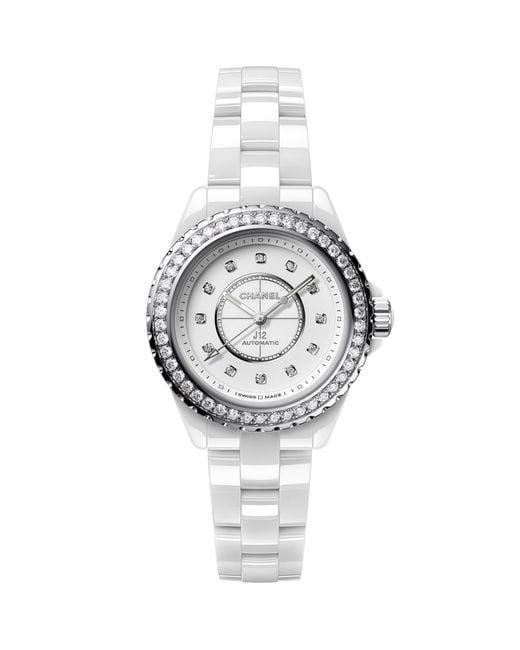 Chanel Metallic Ceramic, Steel And Diamond J12 Calibre 12.2 Watch