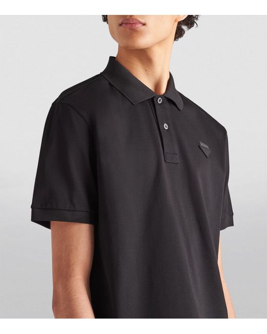 Men's black prada polo shirt 2025 Men's black prada polo shirt 2025