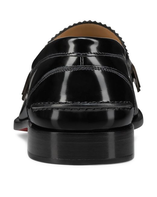 Christian Louboutin Black Penny Leather Loafers