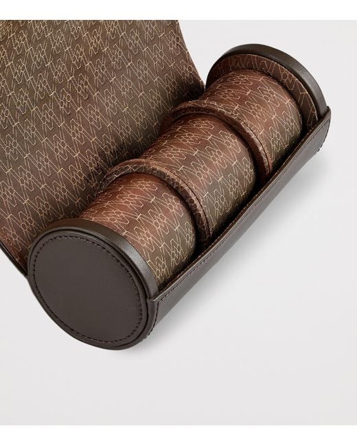 Wolf Brown Vegan Earth Triple Watch Roll