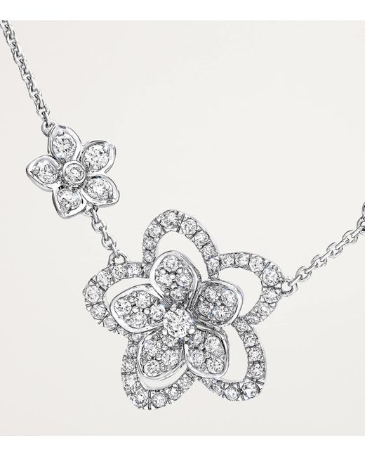 Graff Metallic And Diamond Wild Flower Necklace