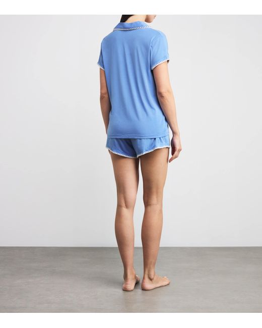 Eberjey Blue Frida Short Pyjama Set