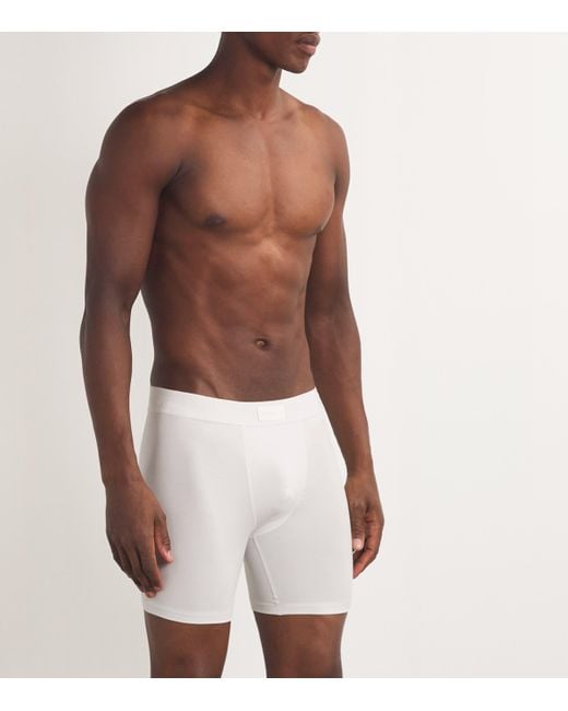 Skims White Stretch Boxer Briefs for men