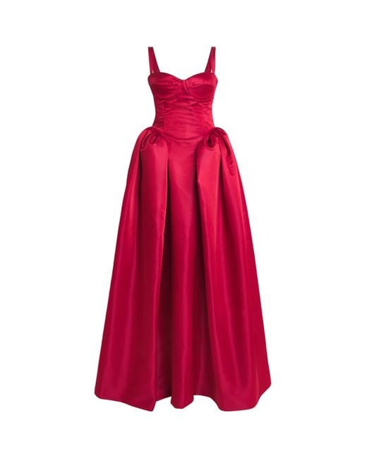 Sabina Bilenko Red Sleeveless Mistletoe Gown