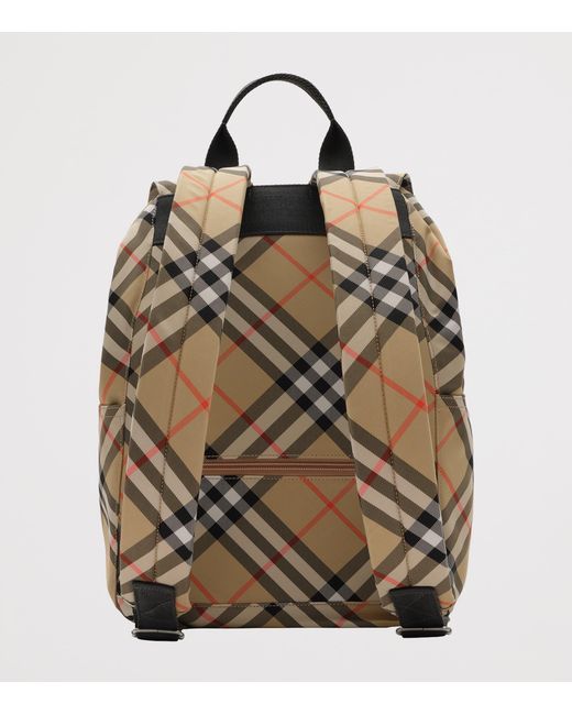 Burberry Metallic Check Print Backpack for men
